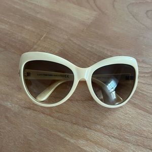 Tom Ford Bardot Cream cat eye sunglasses